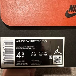 Nike Cherry Red 11s GS